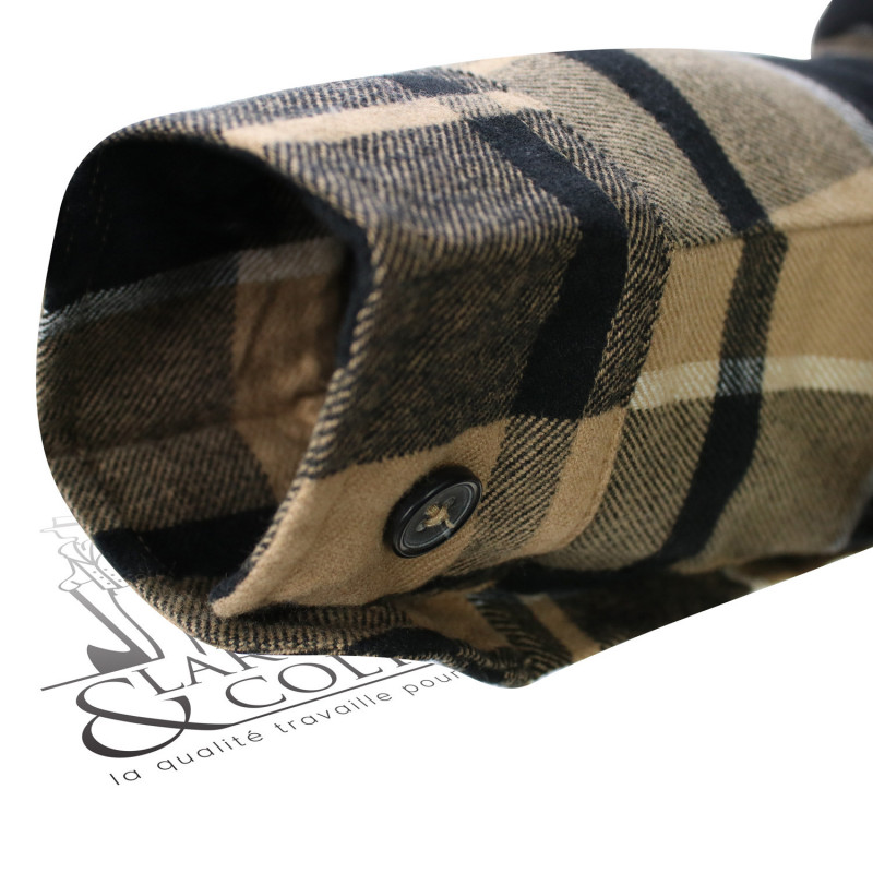 Chemise de travail à carreaux doublée Sherpa