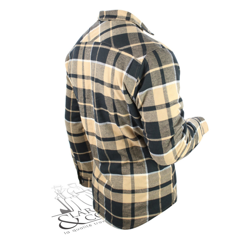 Chemise de travail à carreaux doublée Sherpa