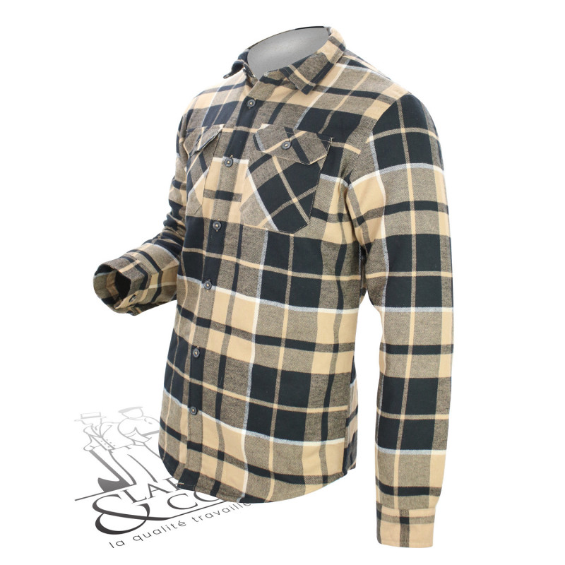 Chemise de travail à carreaux doublée Sherpa