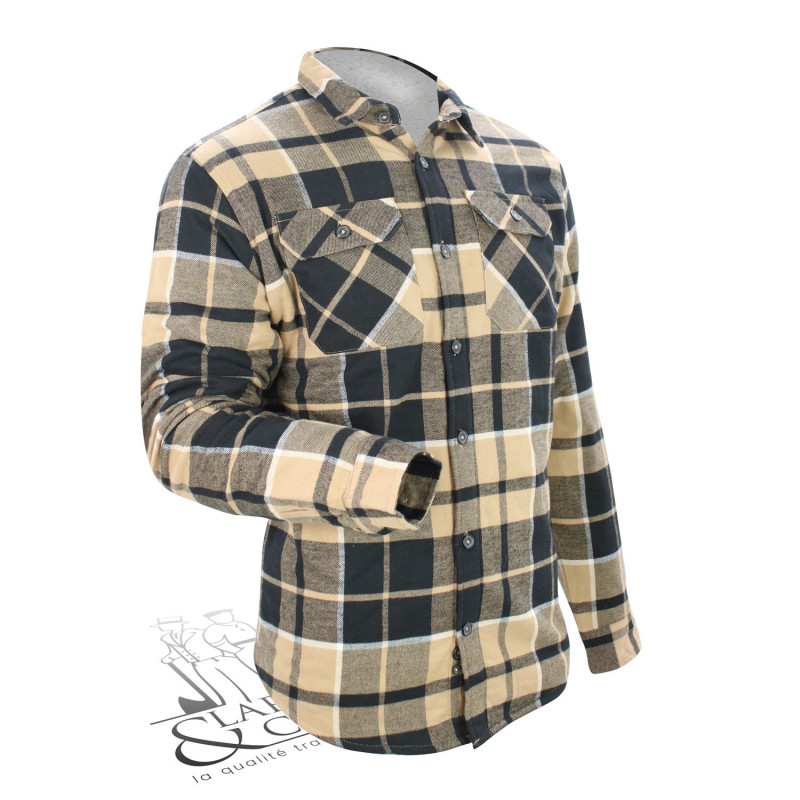 Chemise de travail à carreaux doublée Sherpa