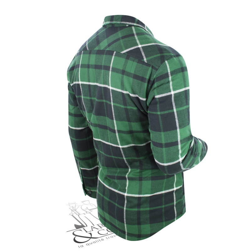 Chemise de travail à carreaux doublée Sherpa