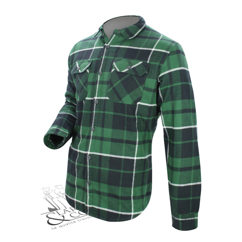 Chemise de travail à carreaux doublée Sherpa