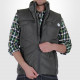 Gilet de travail sans manche Dike Giant brun charbon