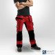 Pantalon artisan bicolore Blaklader rouge noir