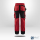 Pantalon artisan bicolore Blaklader rouge noir