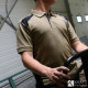Polo piqué Blaklader vert olive noir