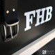 Ceinturon en cuir une broche FHB noir