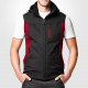 Veste de travail sans manche FHB Justus rouge noir