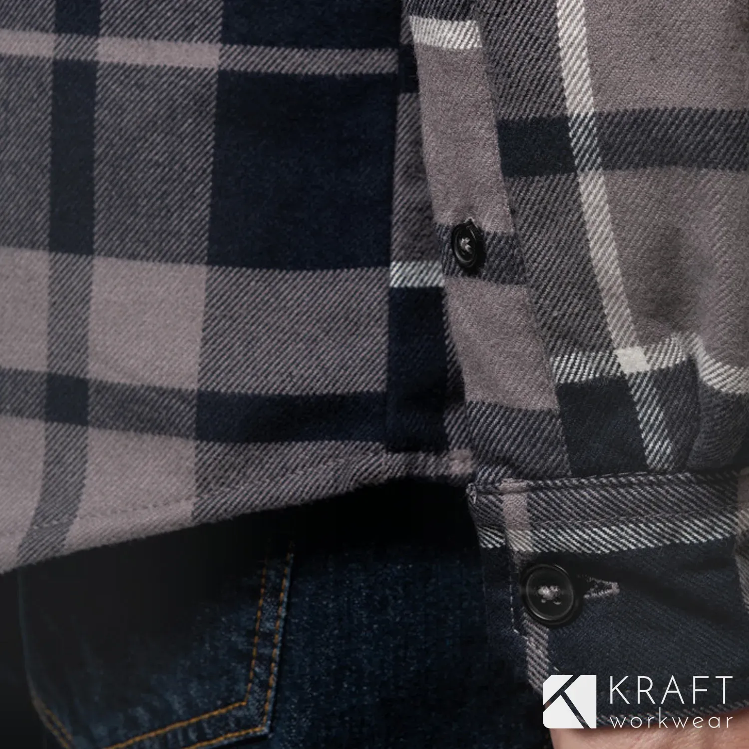 Chemise de travail à carreaux doublée Sherpa