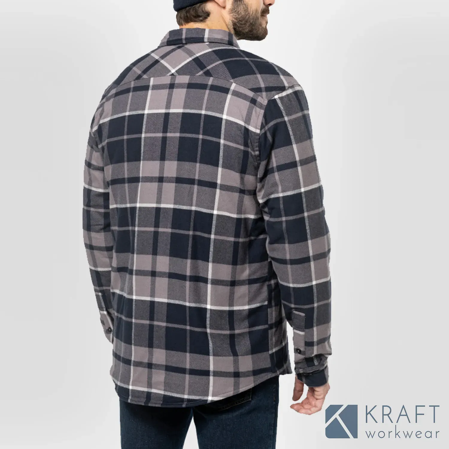 Chemise de travail à carreaux doublée Sherpa