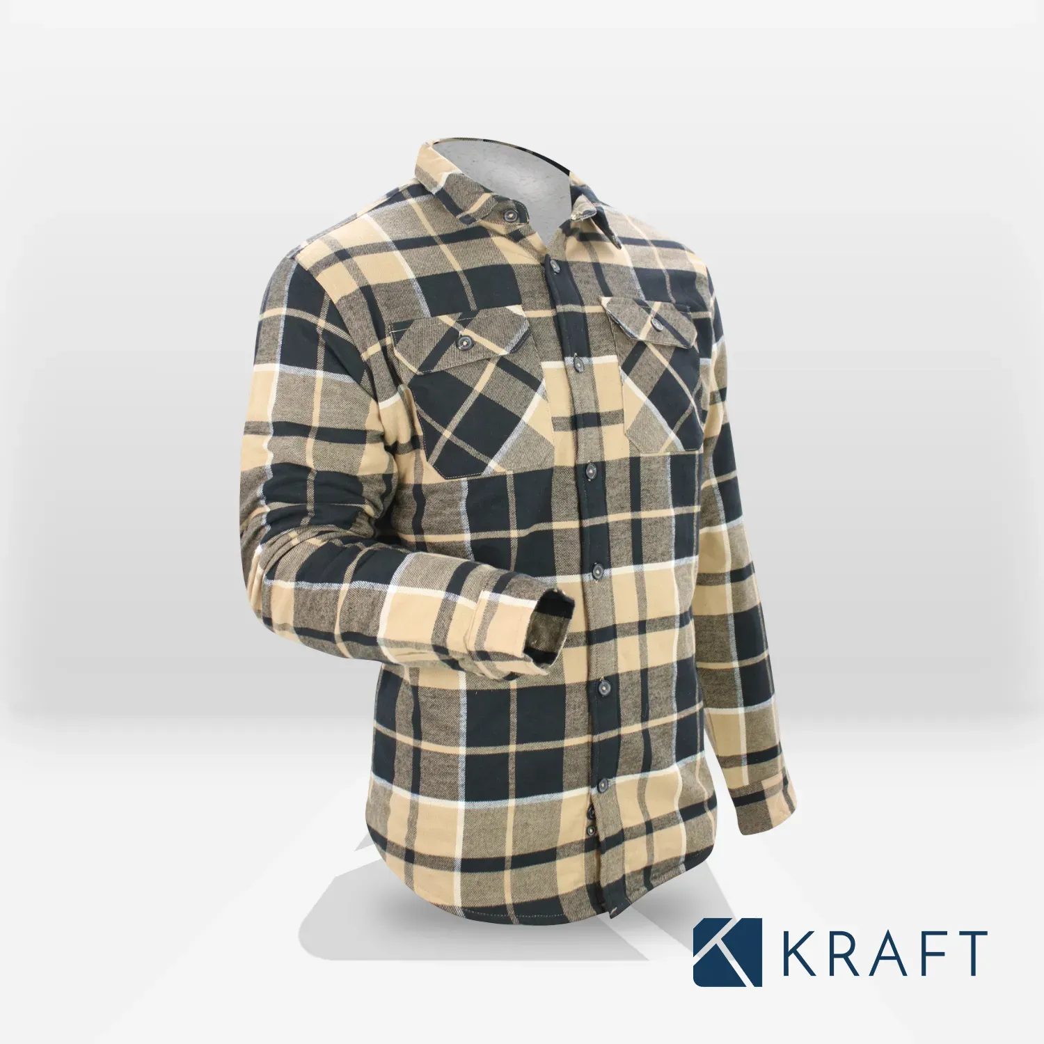 Chemise de travail à carreaux doublée Sherpa