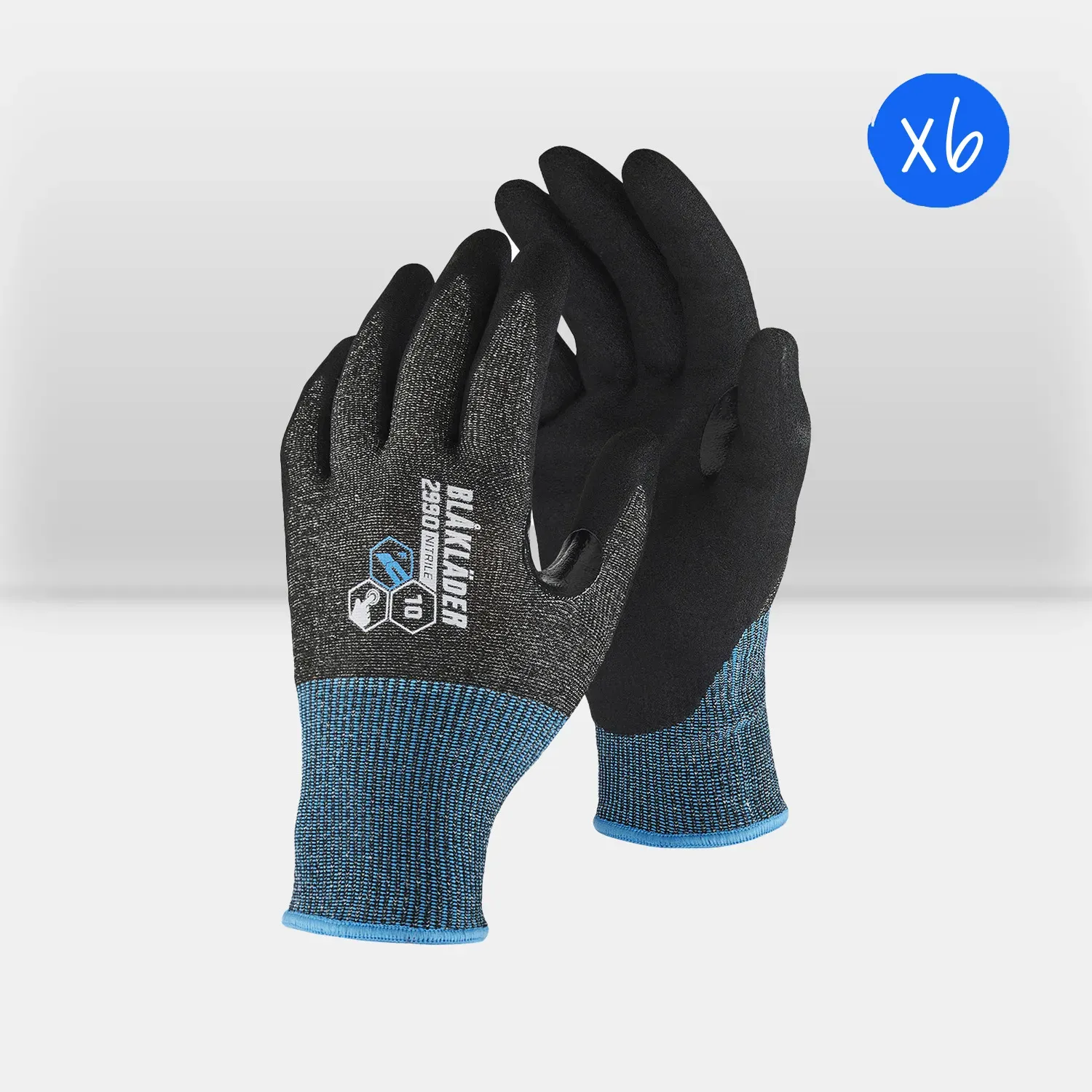 Gants de travail Blaklader résistants à la coupure niveau F (lot de 6)