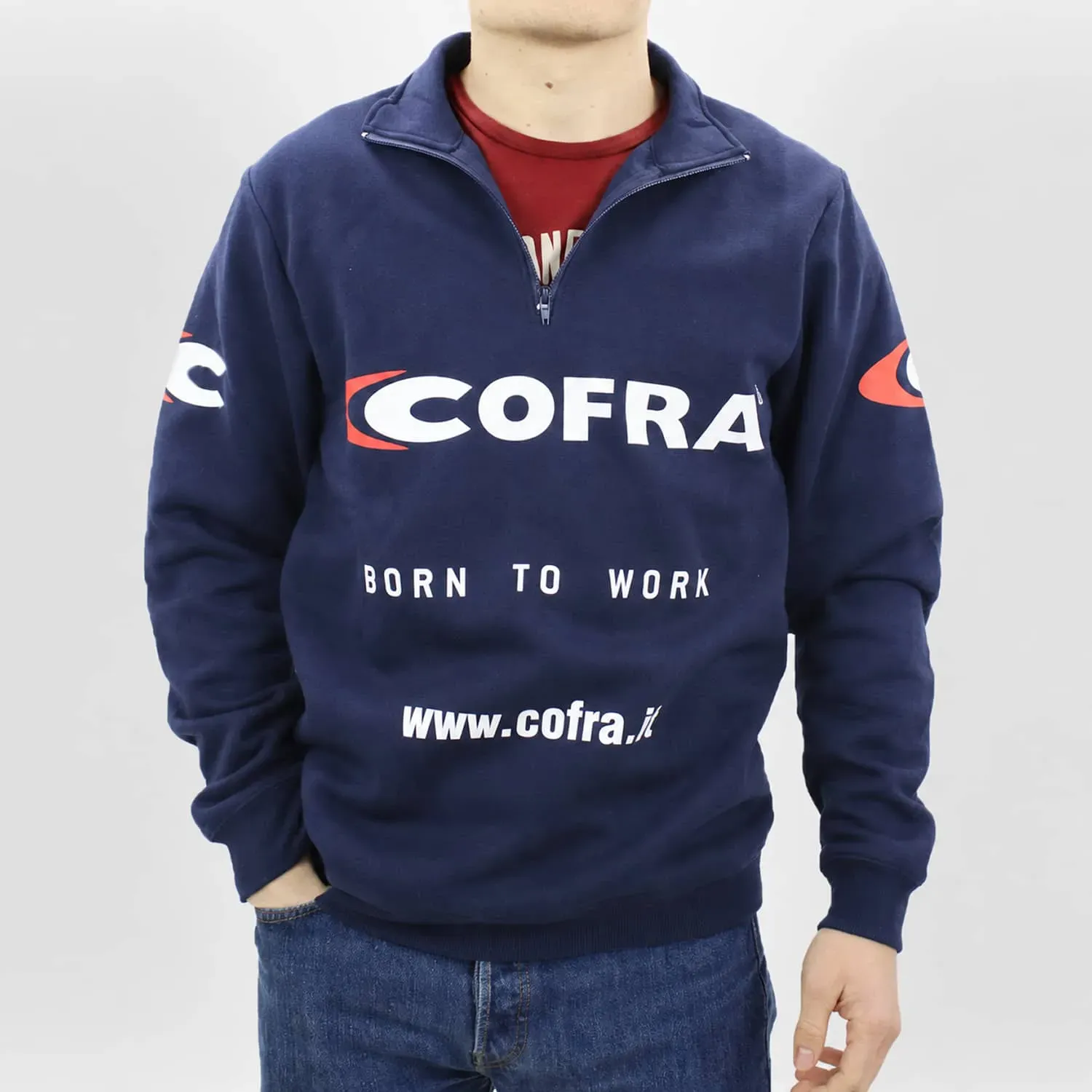 Sweat de travail Cofra col zippé