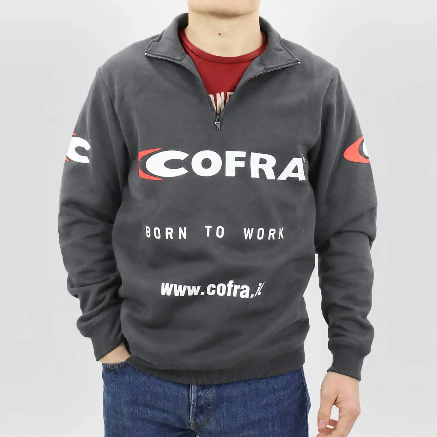 Sweat de travail Cofra col zippé