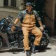 Salopette Carhartt Overall marron - Tissu Cotton Duck
