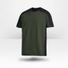 Miniature pour T-shirt bicolore 100% coton Marc olive noir
