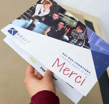 mot de remerciement à la préparation des colis chez kraft workwear