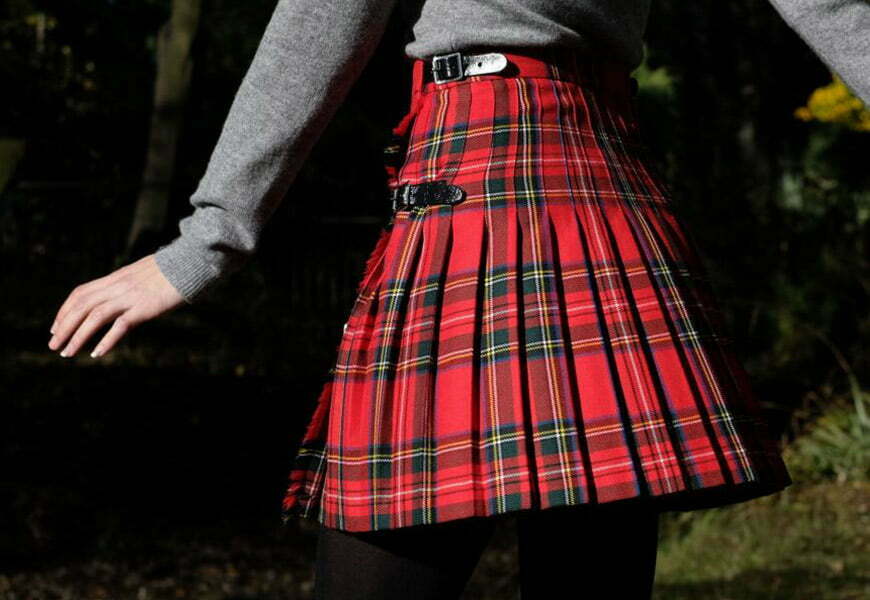 kilt femme tartan rouge de la boutique Highland Store
