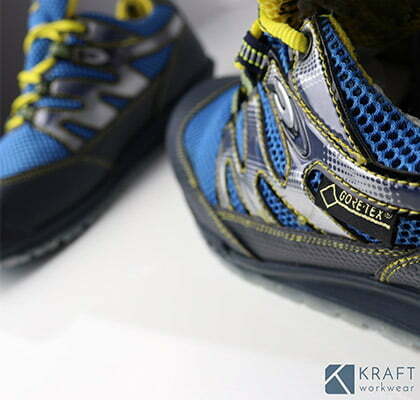 detail du tissu respirant de la basket de sceurite cofra galetti