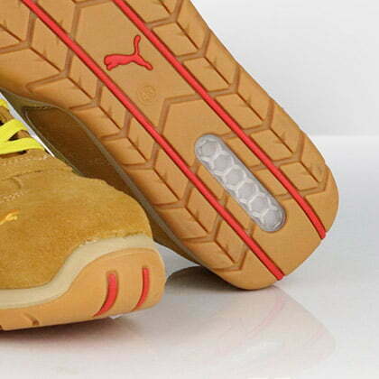 amorti au niveau du talon de la basket de securite puma monza low