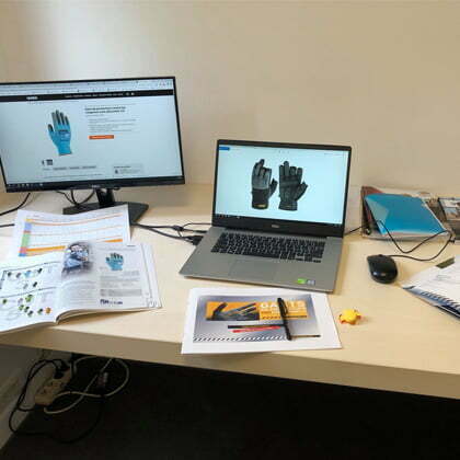 creation gamme de gants de travail