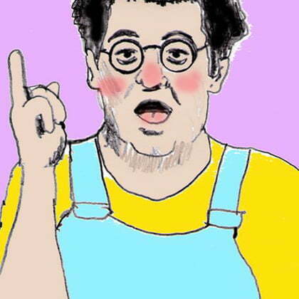 Coluche et sa salopette